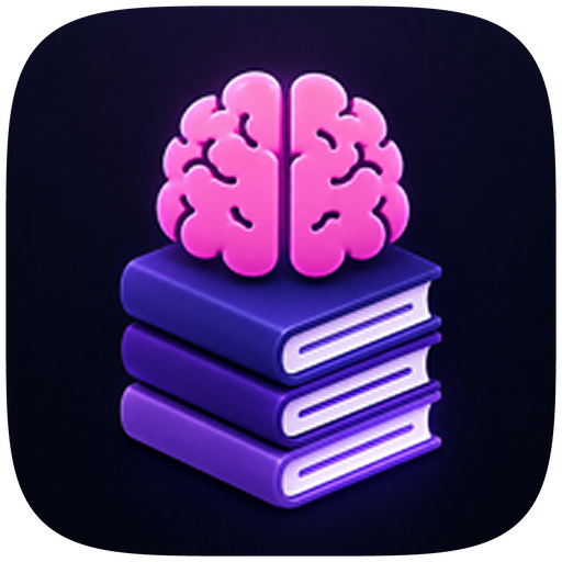 Brainstack logo: a pink brain resting on a stack of books